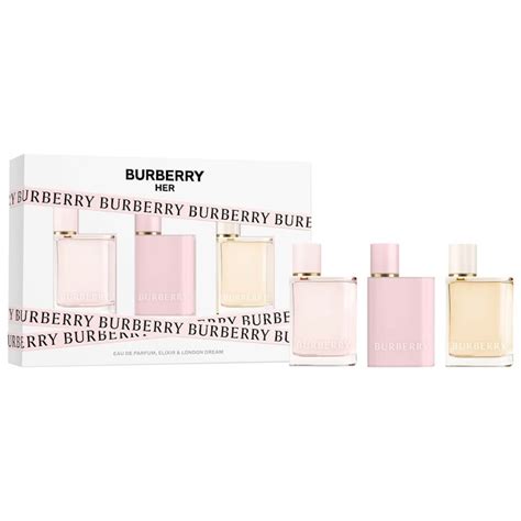 burberry mini her perfume set